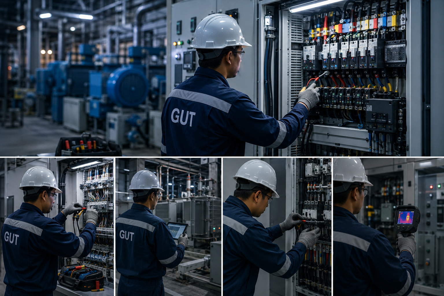 Pekerjaan maintenance pada fasilitas industrial.